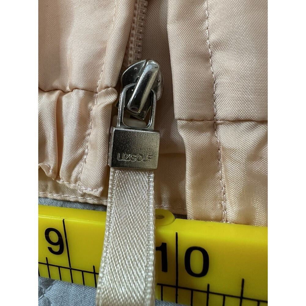 New LIZ GOLF Womens Size S Peach Cinch Waist Hooded Windbreaker Jacket - Picture 8 of 12